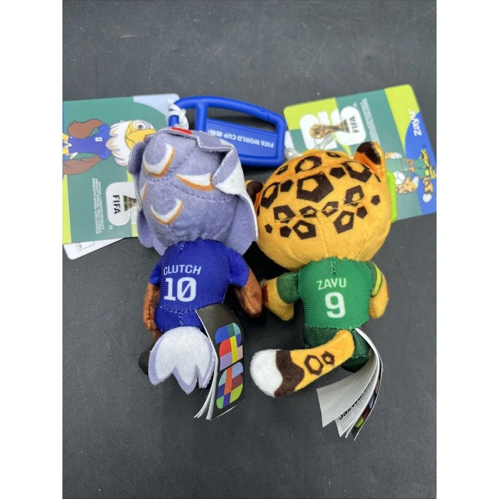 FIFA World Cup 2026 Plush Mascot Lot of 2 Jazwares Clutch Zayu USA Mexico NWT